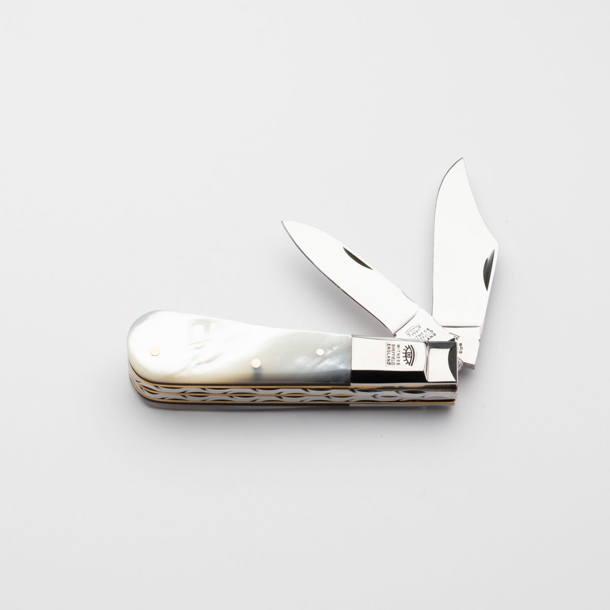 Premier Collection Twin Blade Barlow  Penknife Knife with Mother of Pearl Worked Back