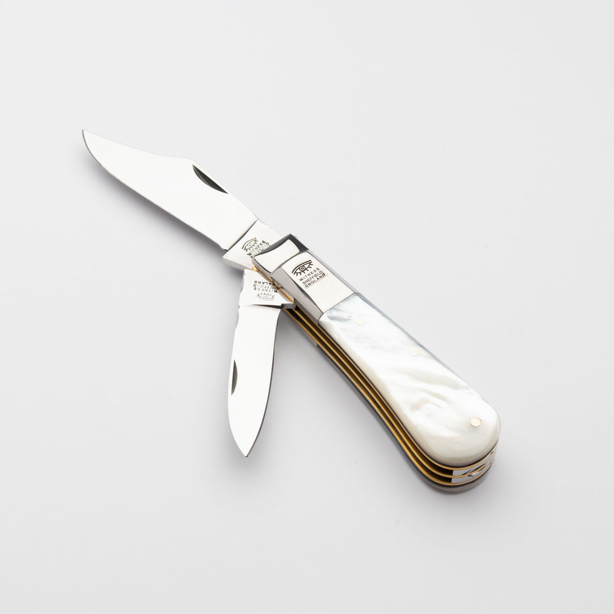 Premier Collection Twin Blade Barlow  Penknife Knife with Mother of Pearl Worked Back