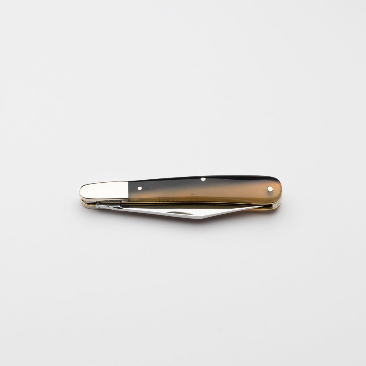 Premier Collection - Single Blade Gentlemans Clip Point Ox Horn with Worked Back Scales