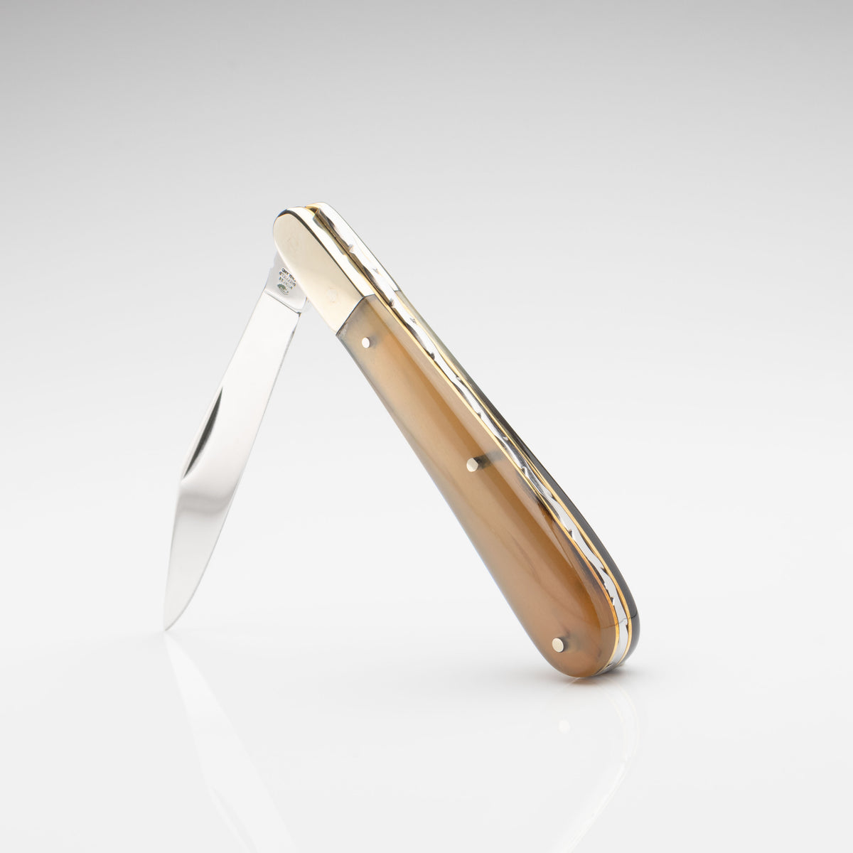 Premier Collection - Single Blade Gentlemans Clip Point Rams Horn with Worked Back Scales