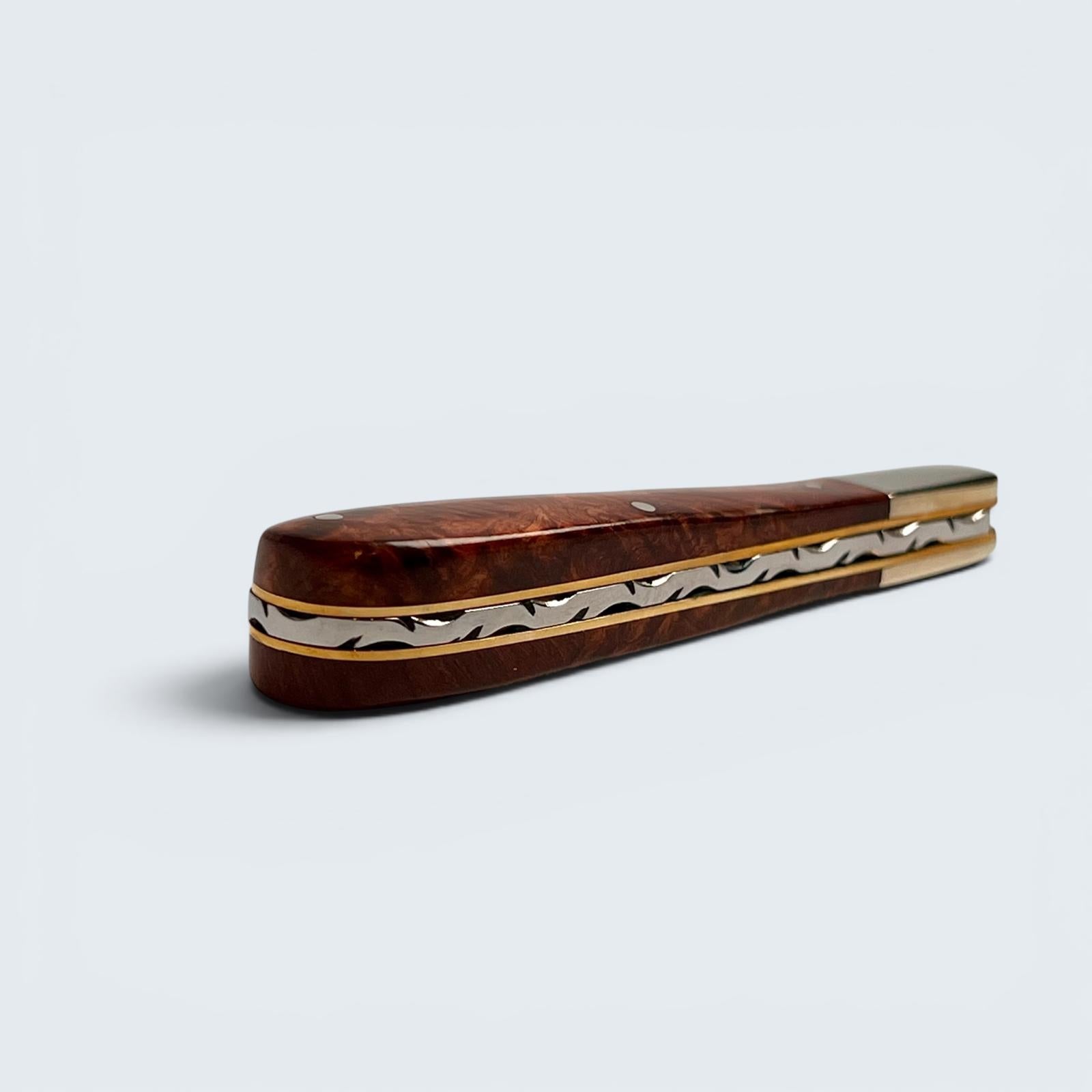 Taylors Eye Witness Premier Collection - Single Blade Gentlemans Clip Point Amboyna Burr Scales