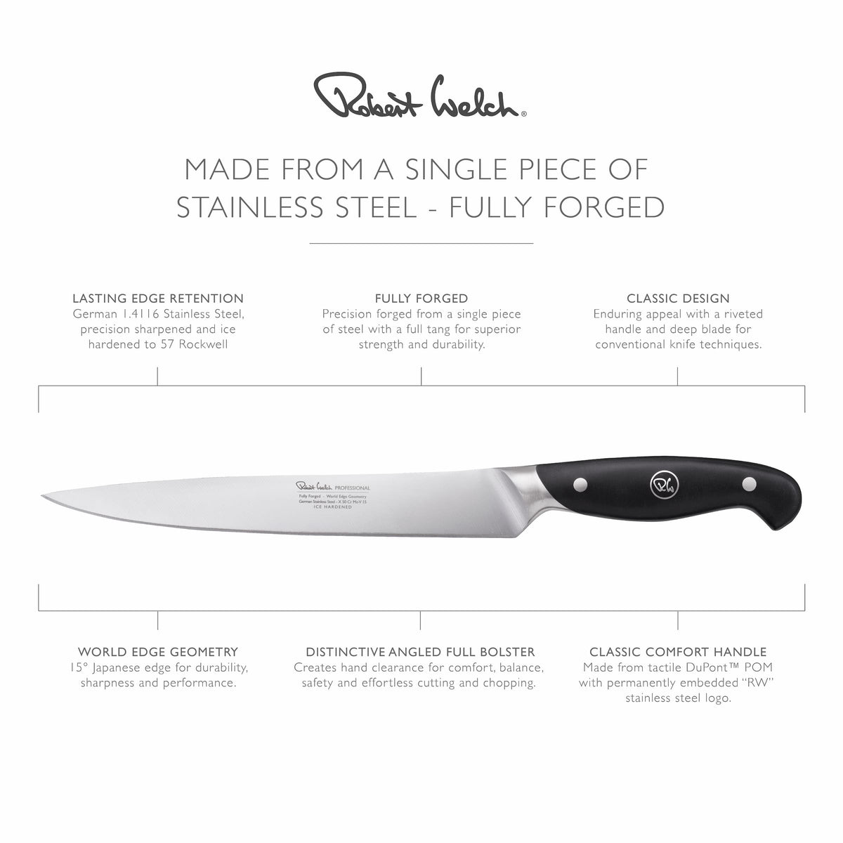 Robert Welch Professional V Carving Knife 22cm/ 8.5"