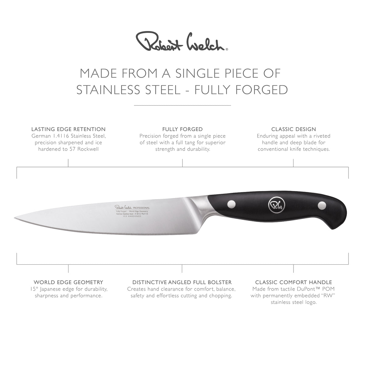 Robert Welch Professional V Kitchen/ Utility Knife 14cm/ 5.5"