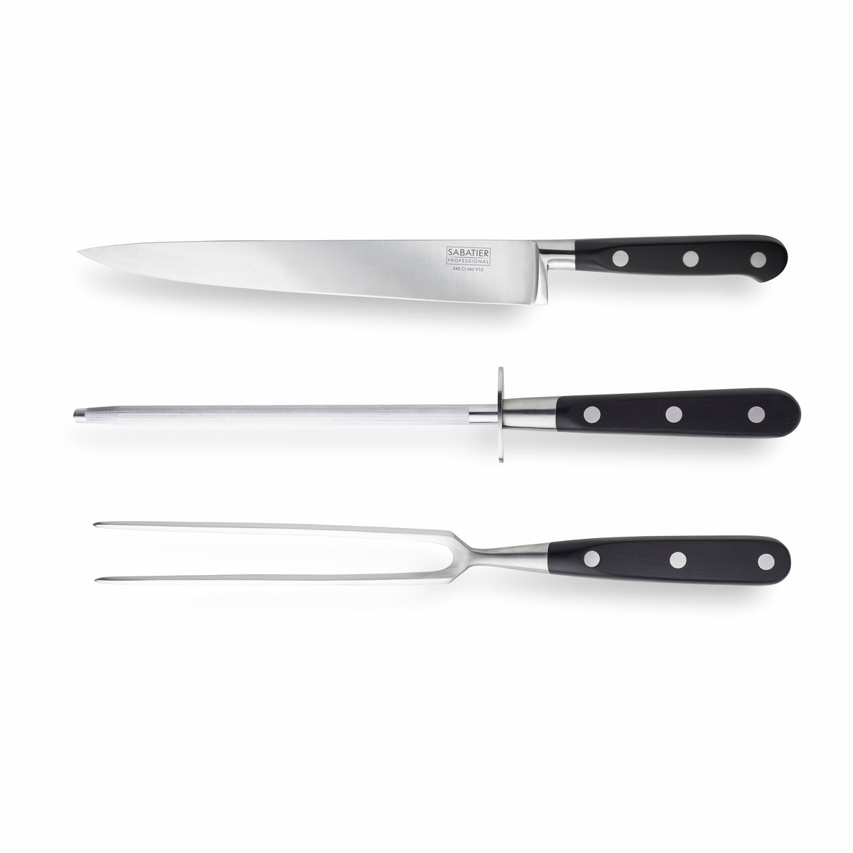 Free Gift - Sabatier Professional 3 Piece Carving Set with Free Acacia Wood Chopping Board