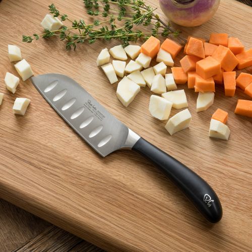 Robert Welch 11cm Signature Santoku Knife with Scalloped Blade