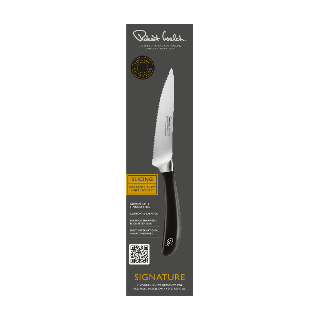 Robert Welch 12cm Serrated Utility Knife