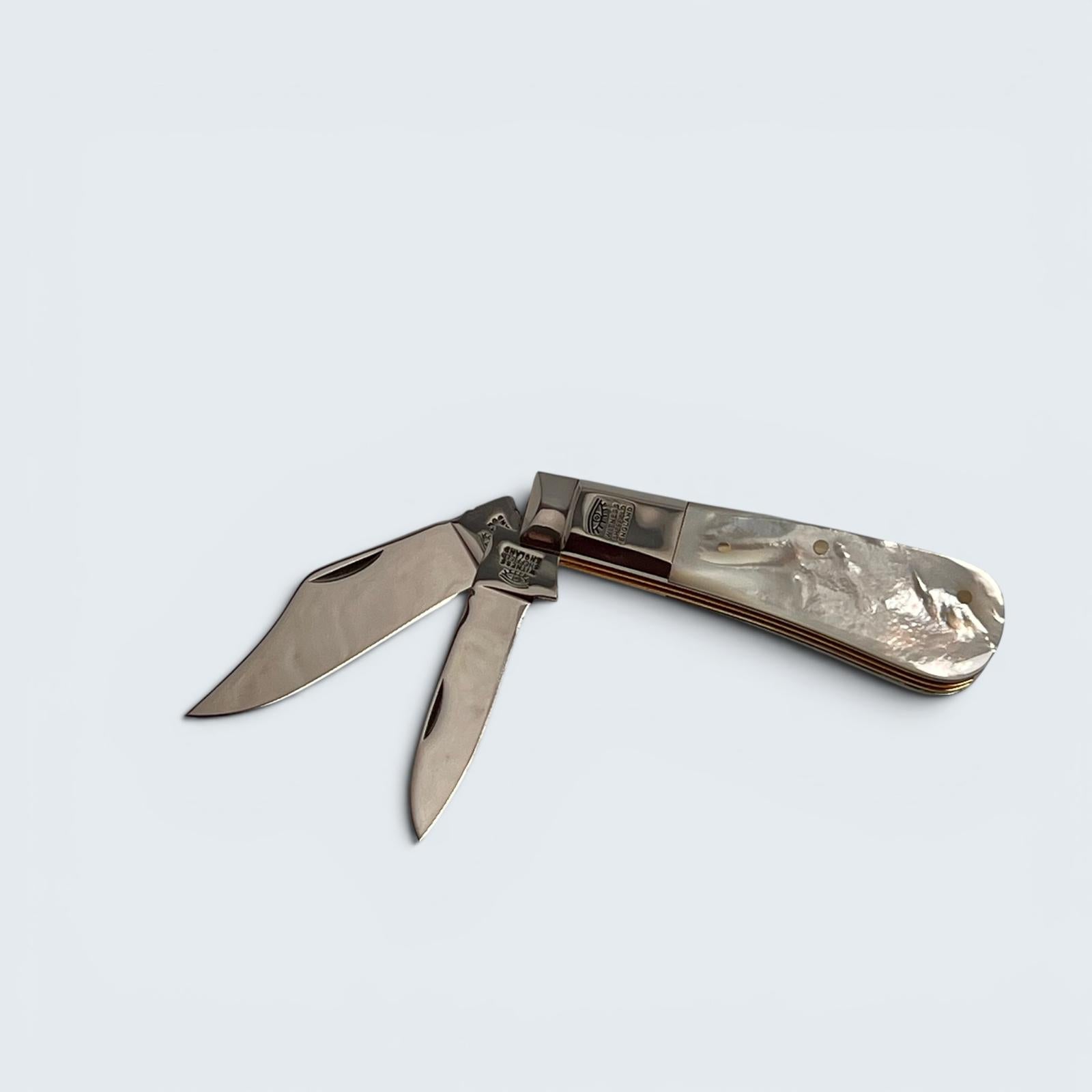 Premier Collection Twin Blade Barlow  Penknife Knife with Mother of Pearl Worked Back