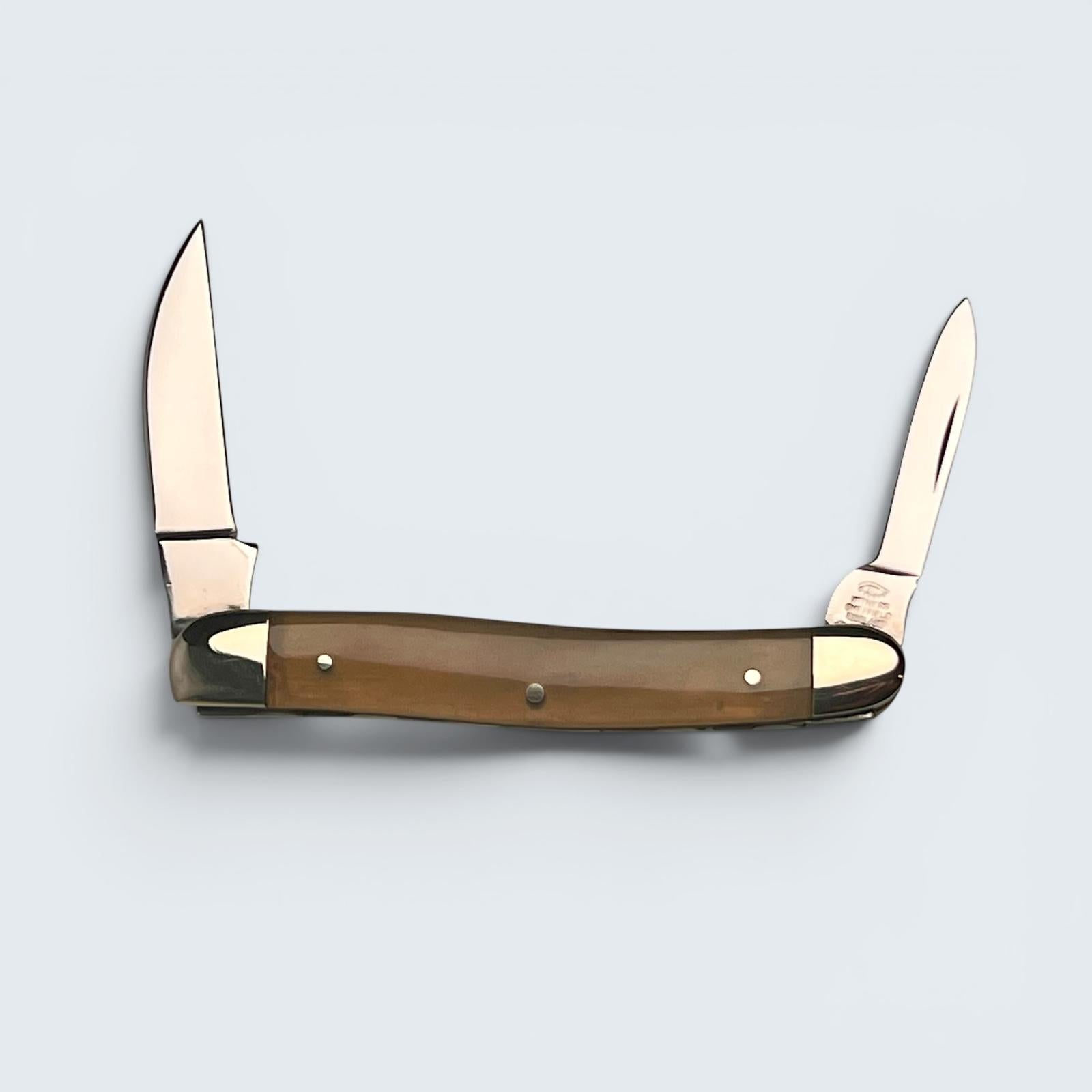 Premier Collection Twin  Blade Double Bolstered Penknife with Ox Horn  Scales