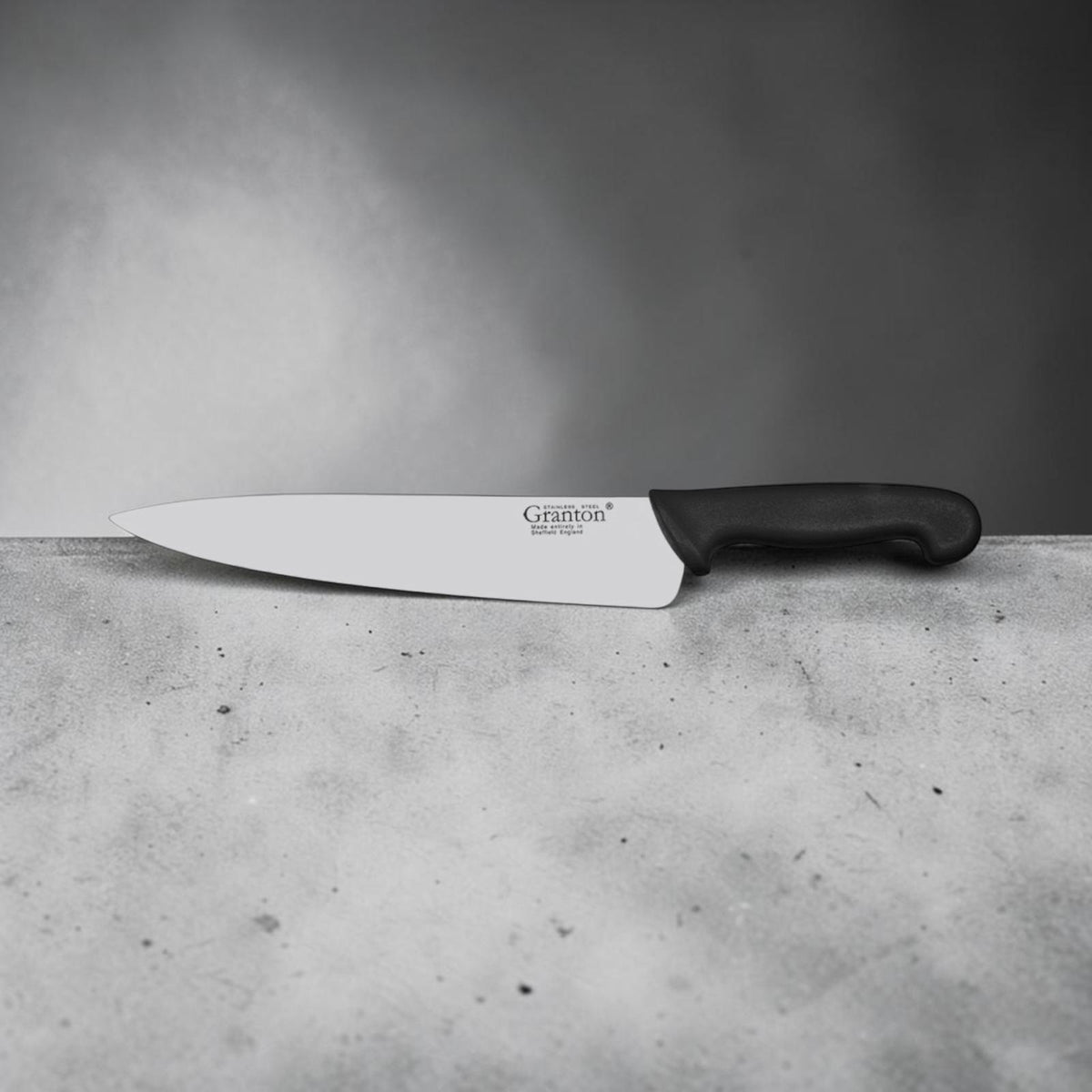 Granton Sheffield -  8.5 Inch 21cm Cooks Knife with Black Polypropylene Handle