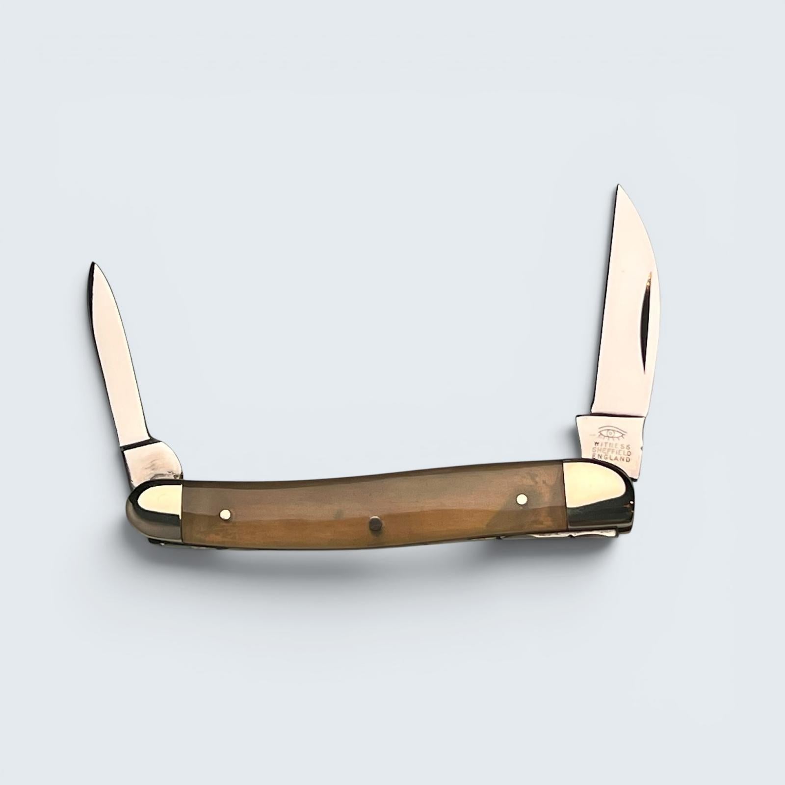 Premier Collection Twin  Blade Double Bolstered Penknife with Ox Horn  Scales