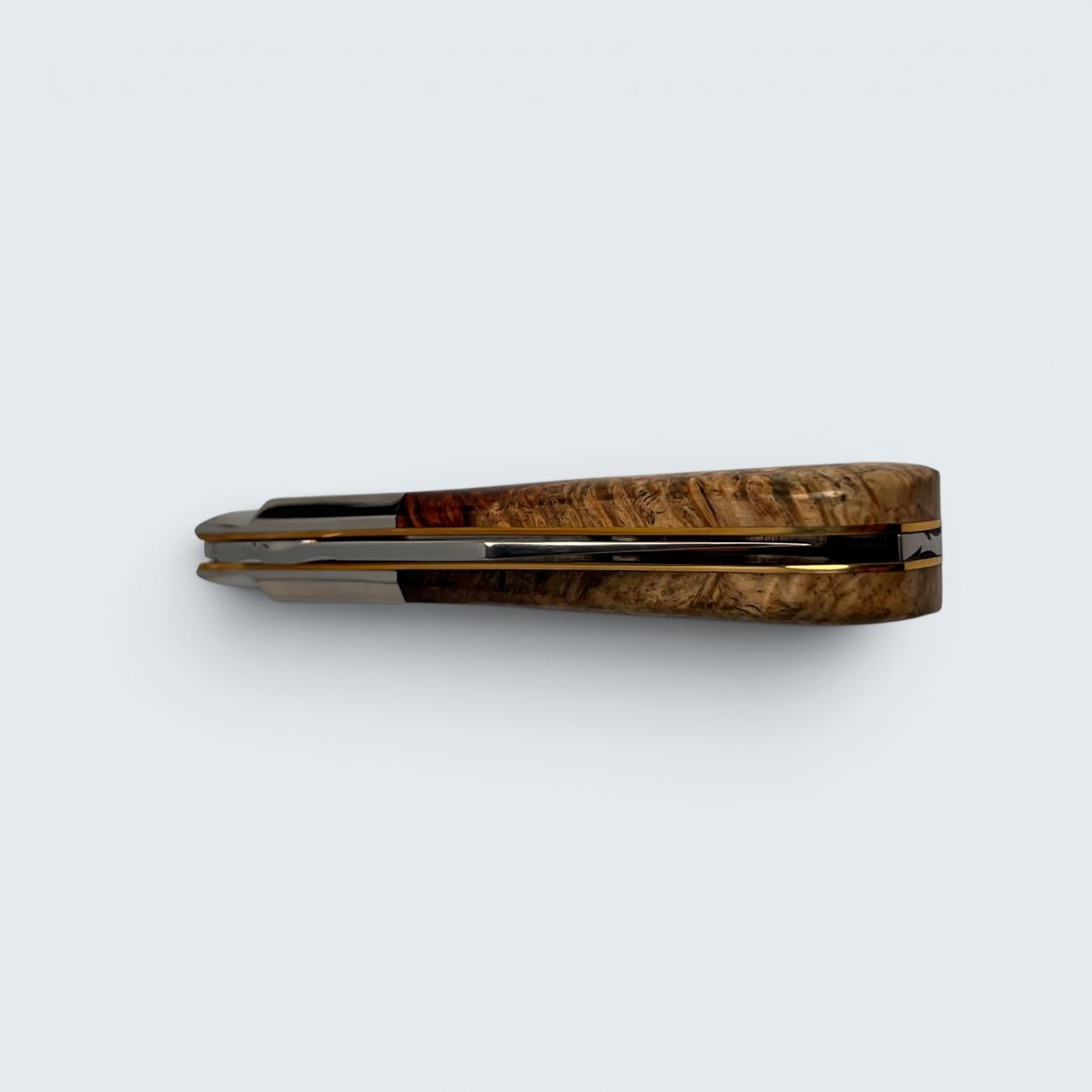 Taylors Eye Witness Premier Collection - Single Blade Barlow Pocket Knife Amboyna Burr Scales