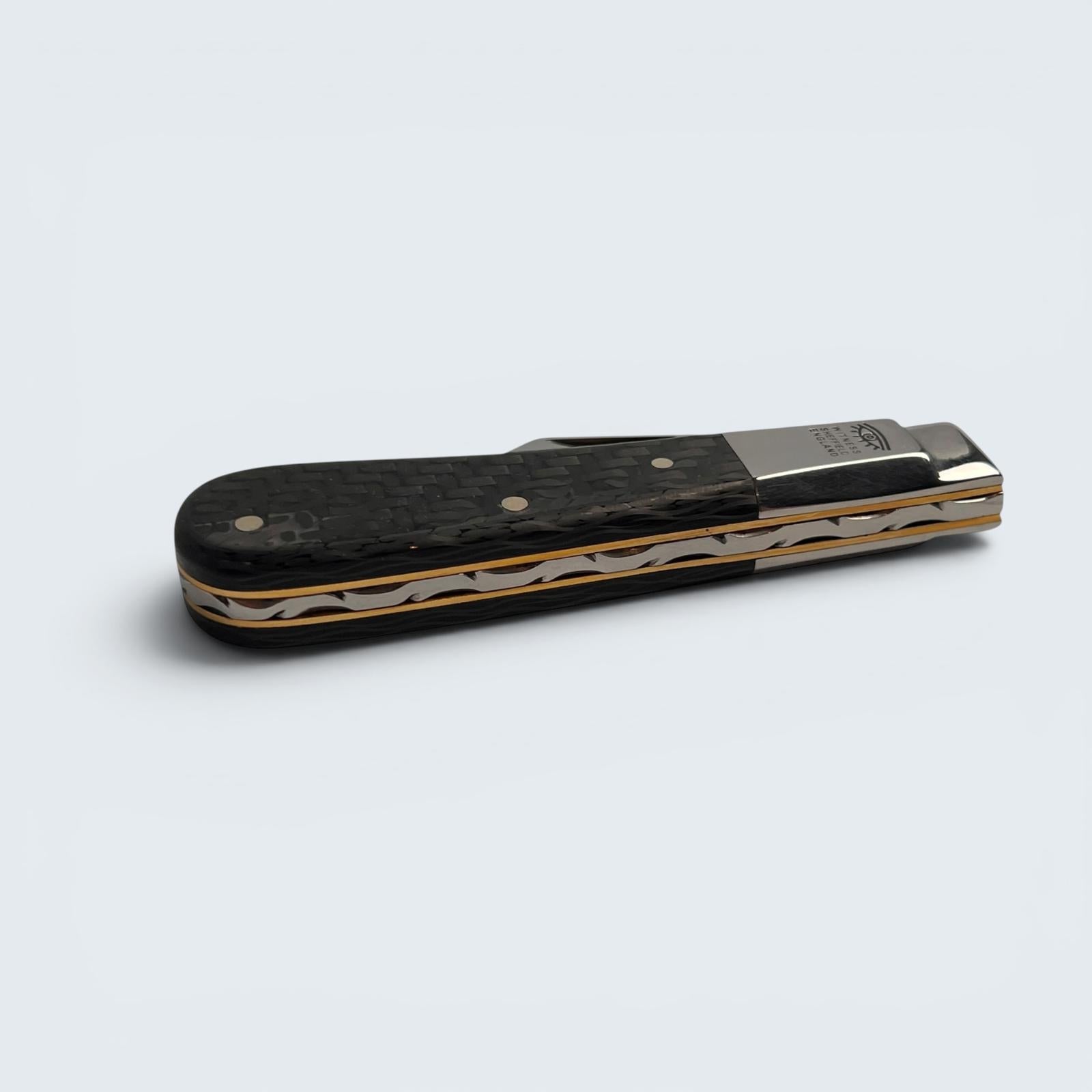 Taylors Eye Witness Premier Collection - Single Blade Barlow Pocket Knife Carbon Fibre Scales
