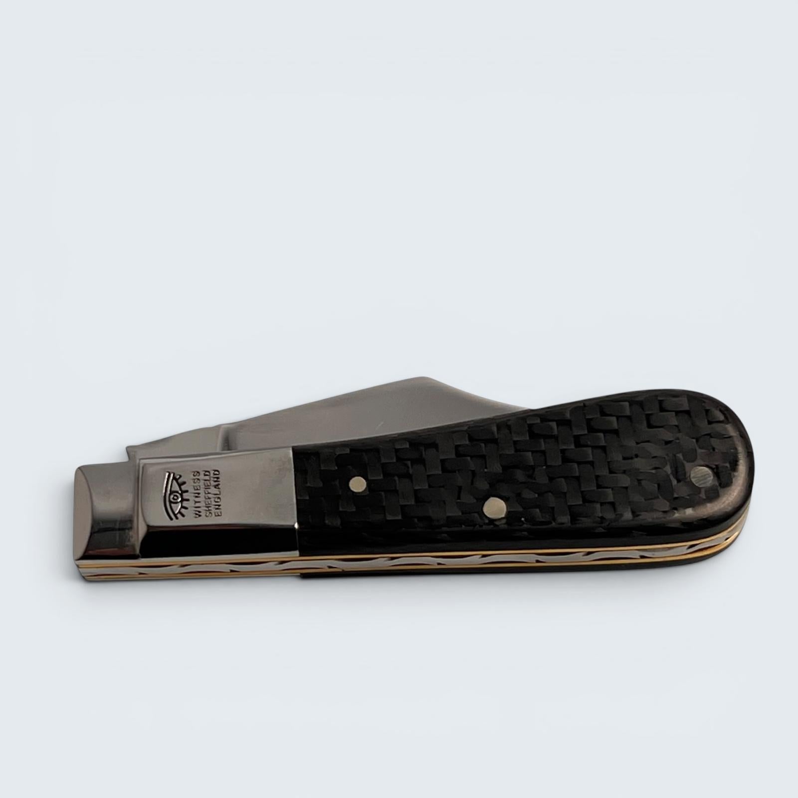 Taylors Eye Witness Premier Collection - Single Blade Barlow Pocket Knife Carbon Fibre Scales