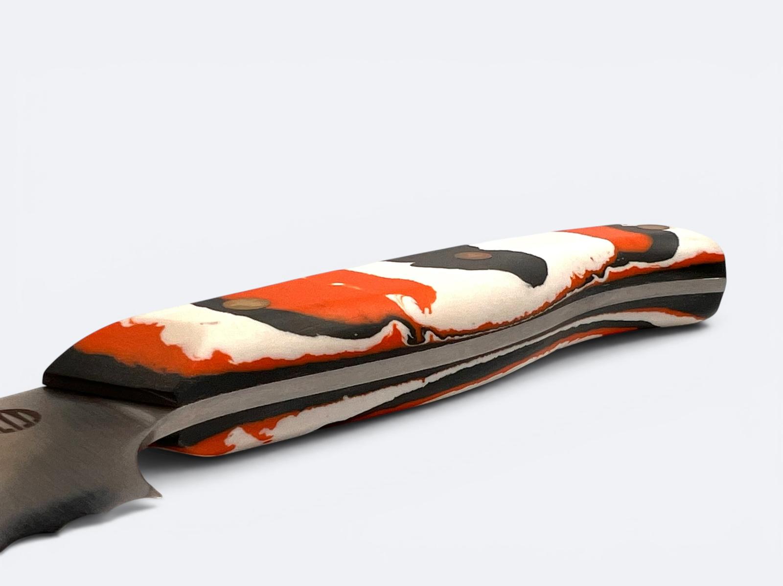 Savernake 26cm Bread Knife - Tide Handle - Arctic Anthracite and Orange
