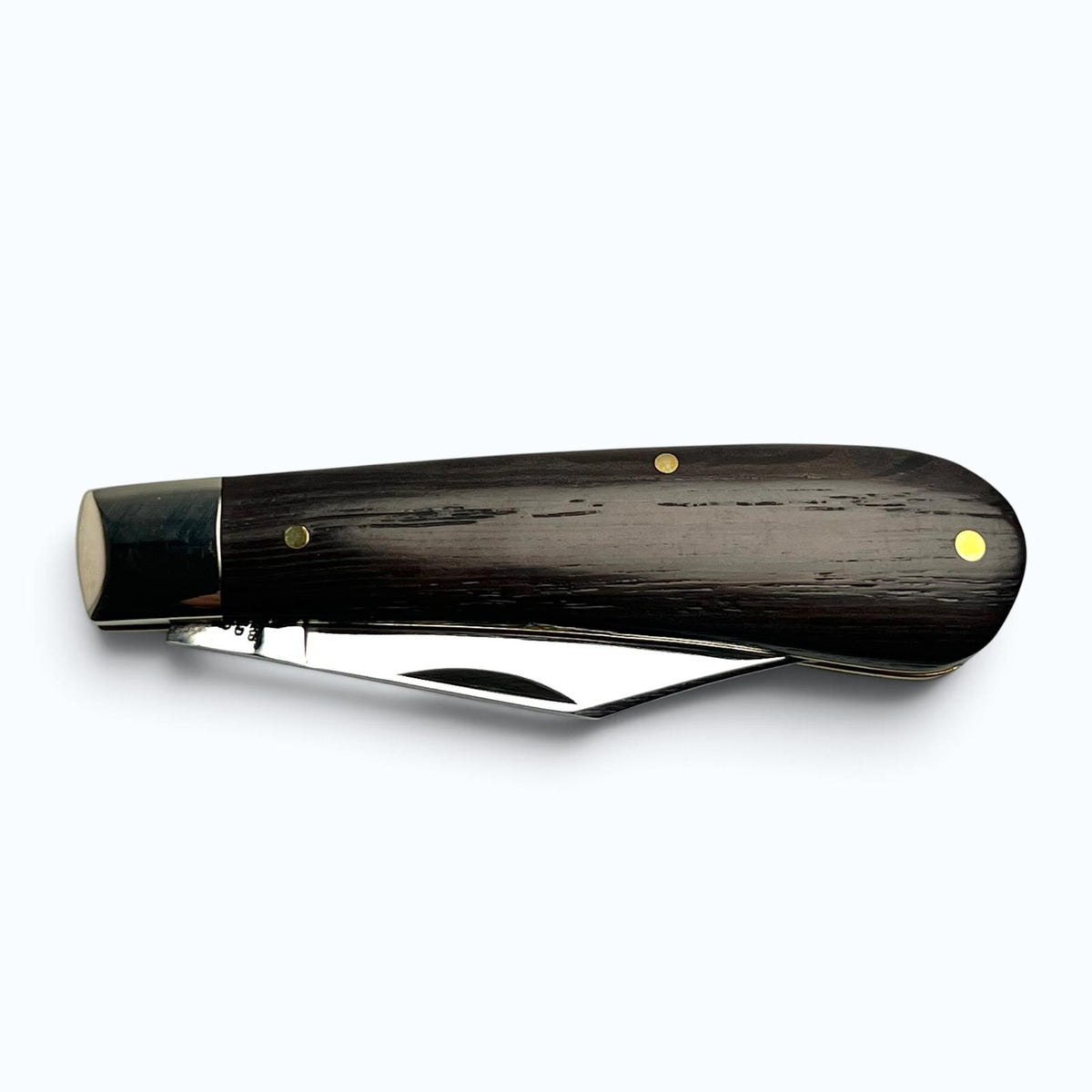 Joseph Rodgers Clip Point Pocket Knife Polished Blade Dark Oak Scales