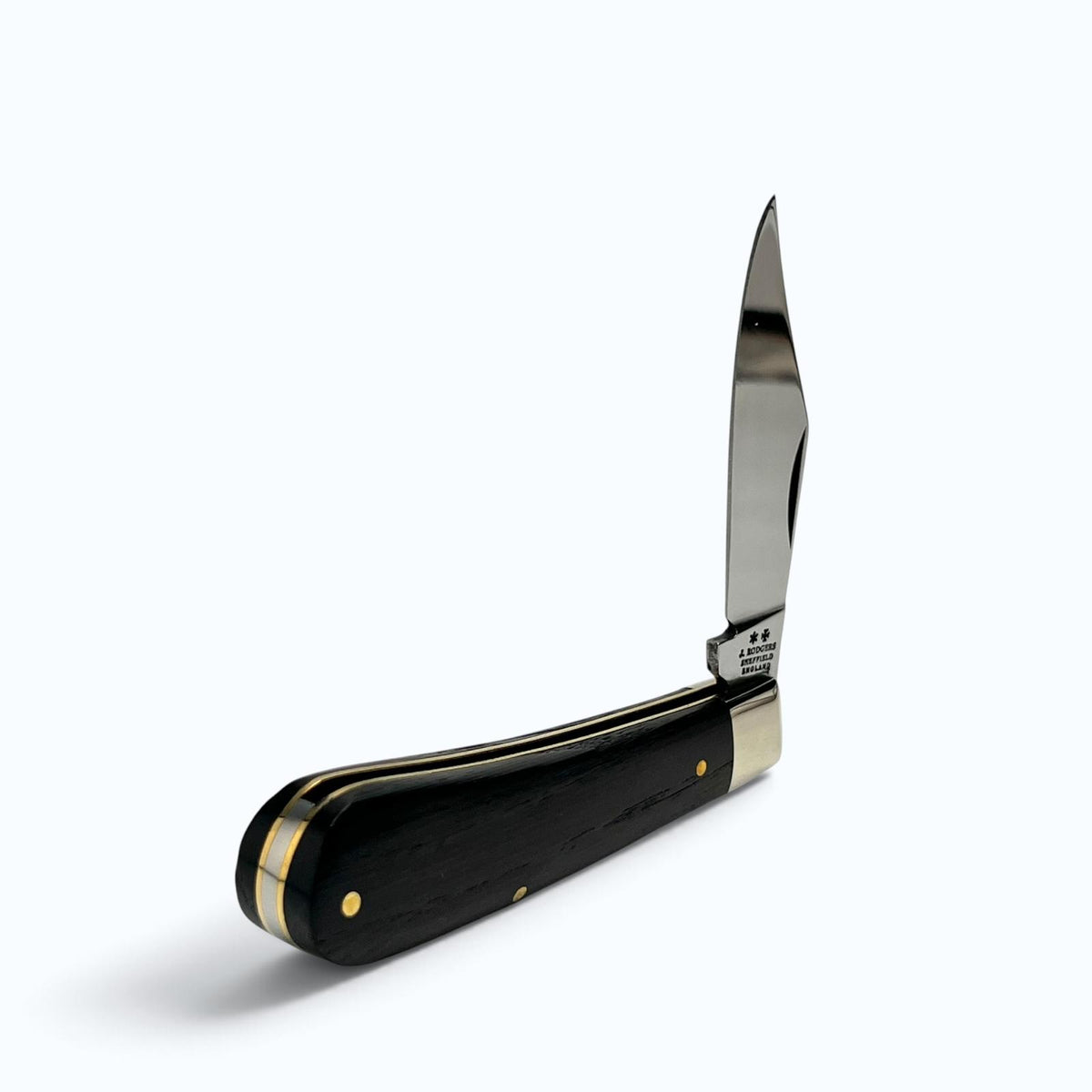 Joseph Rodgers Clip Point Pocket Knife Polished Blade Dark Oak Scales