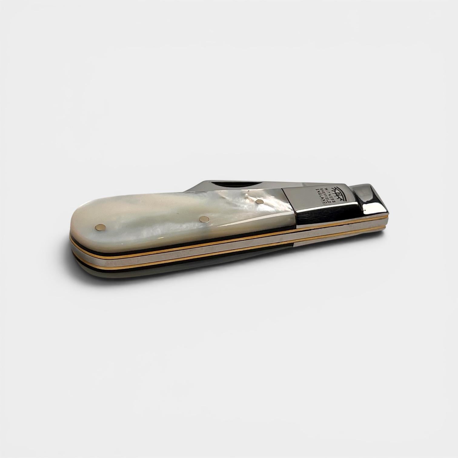 Taylors Eye Witness Premier Collection - Single Blade Barlow Pocket Knife Mother Of Pearl Scales