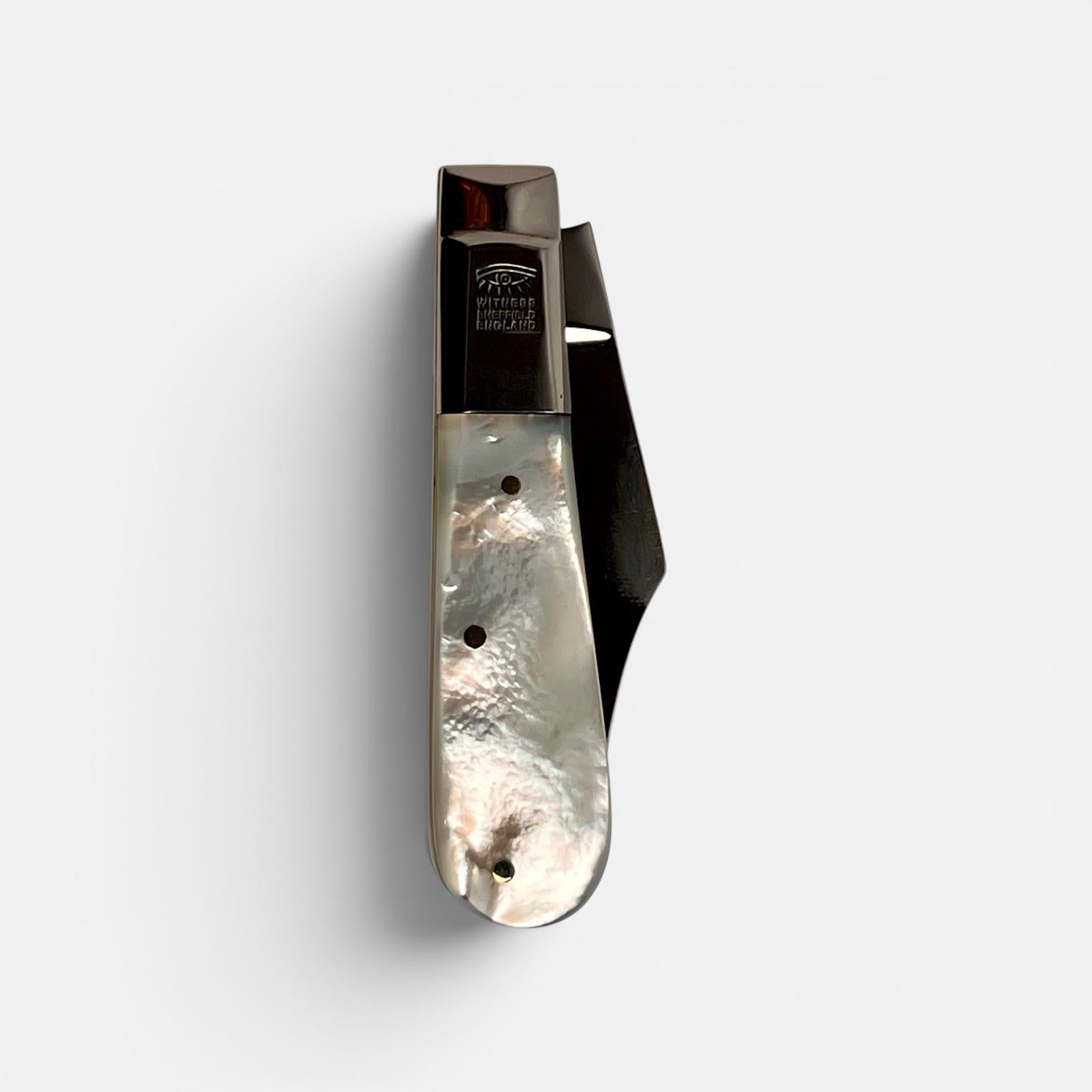 Taylors Eye Witness Premier Collection - Single Blade Barlow Pocket Knife Mother Of Pearl Scales
