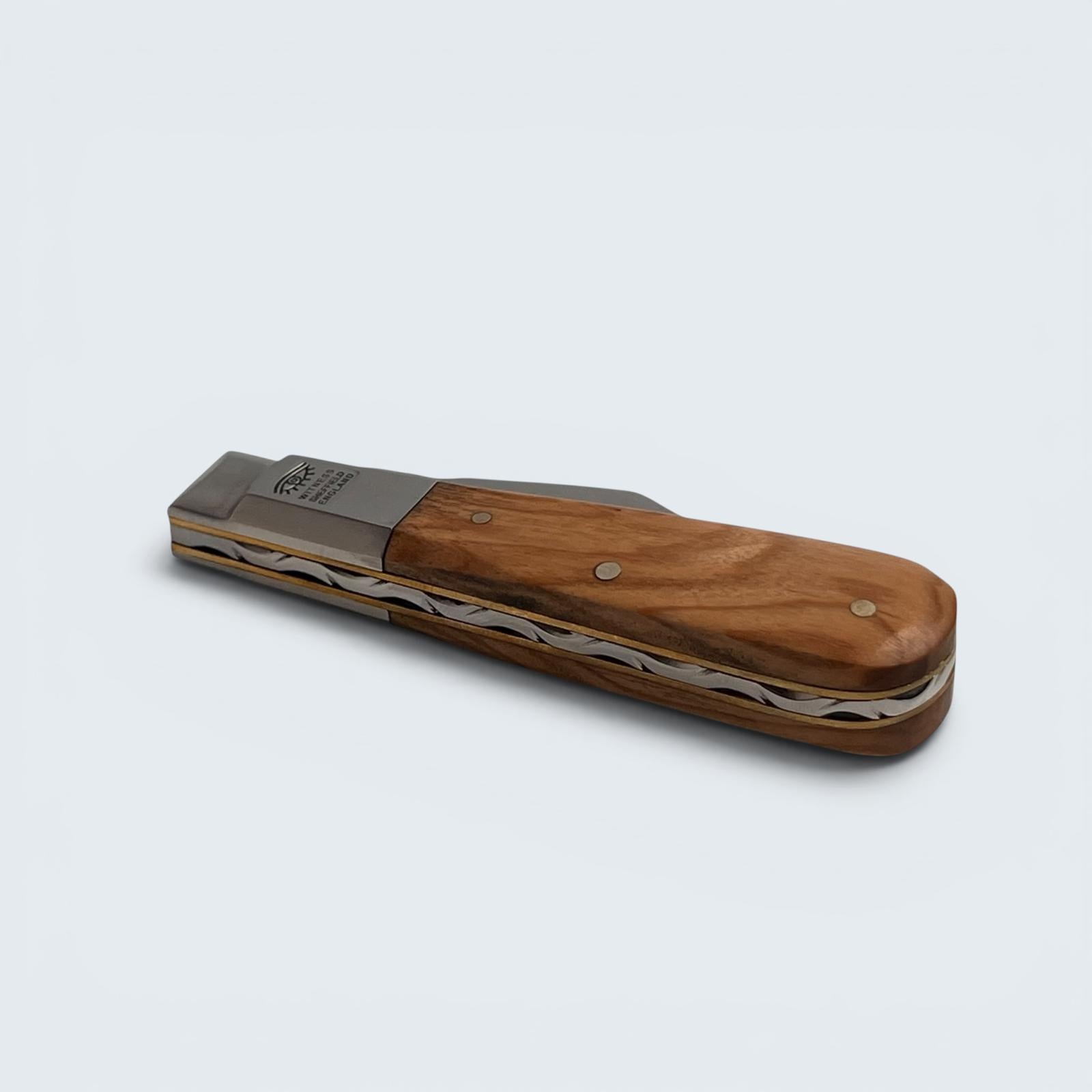 Taylors Eye Witness Premier Collection - Single Blade Barlow Pocket Knife Olivewood Scales