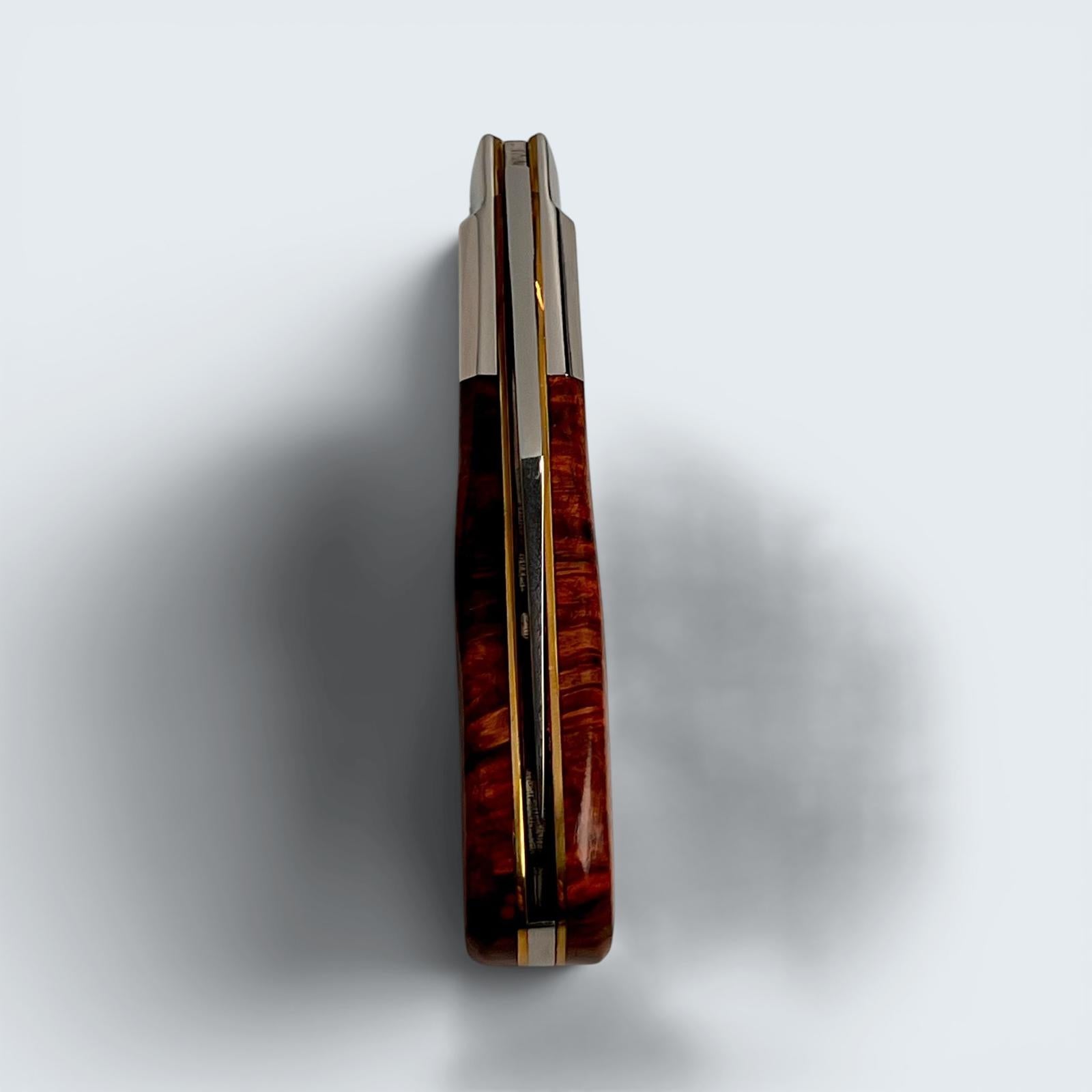 Taylors Eye Witness Premier Collection - Single Blade Barlow Pocket Knife Amboyna Burr Scales Plain Back Spring