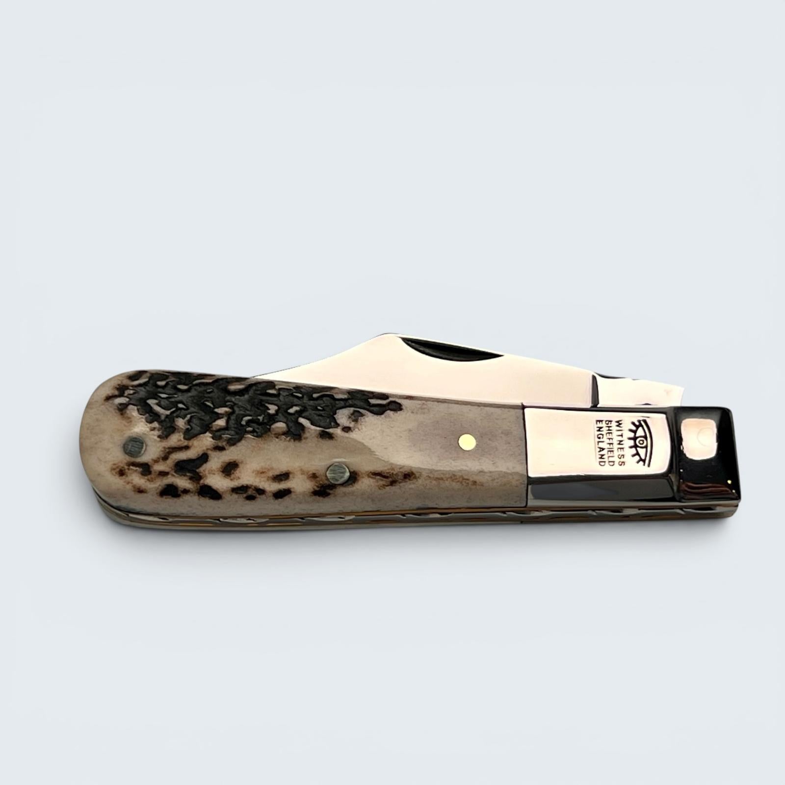 Taylors Eye Witness Premier Collection - Single Blade Barlow Stag Scales Worked Back