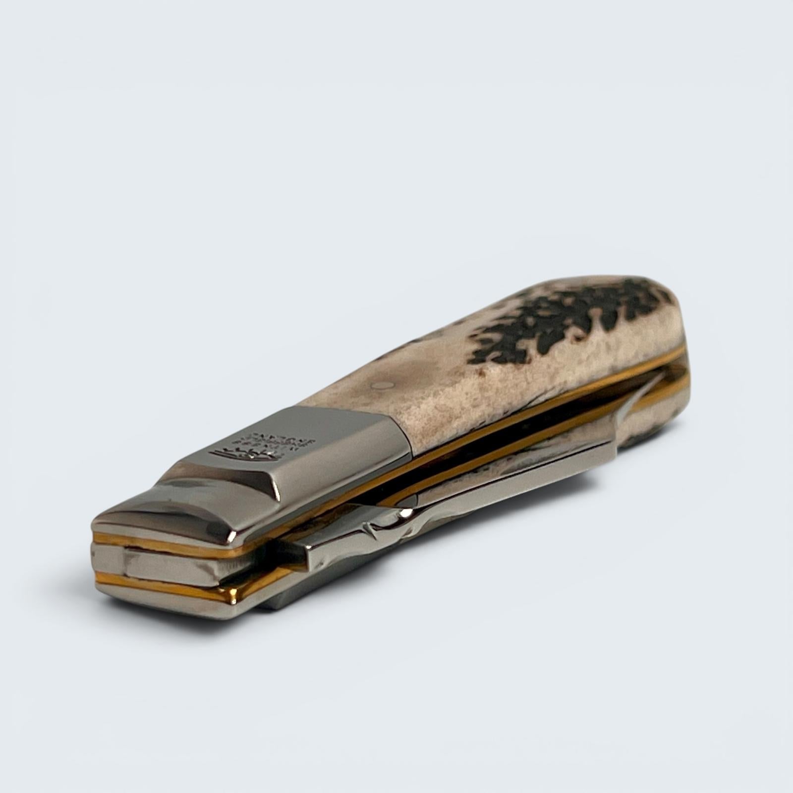 Taylors Eye Witness Premier Collection - Single Blade Barlow Stag Scales Worked Back