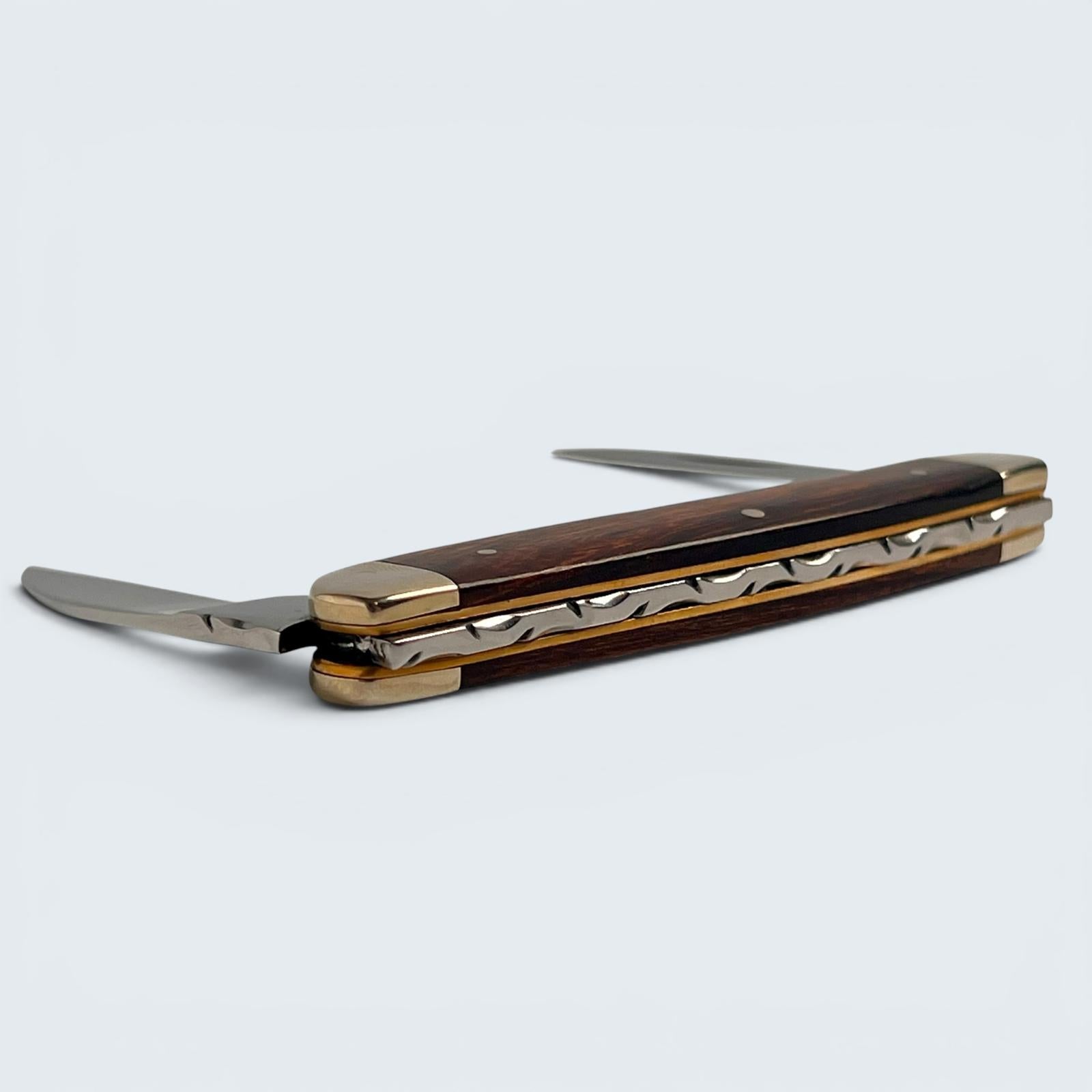Premier Collection Twin  Blade Double Bolstered Penknife with Ironwood  Scales