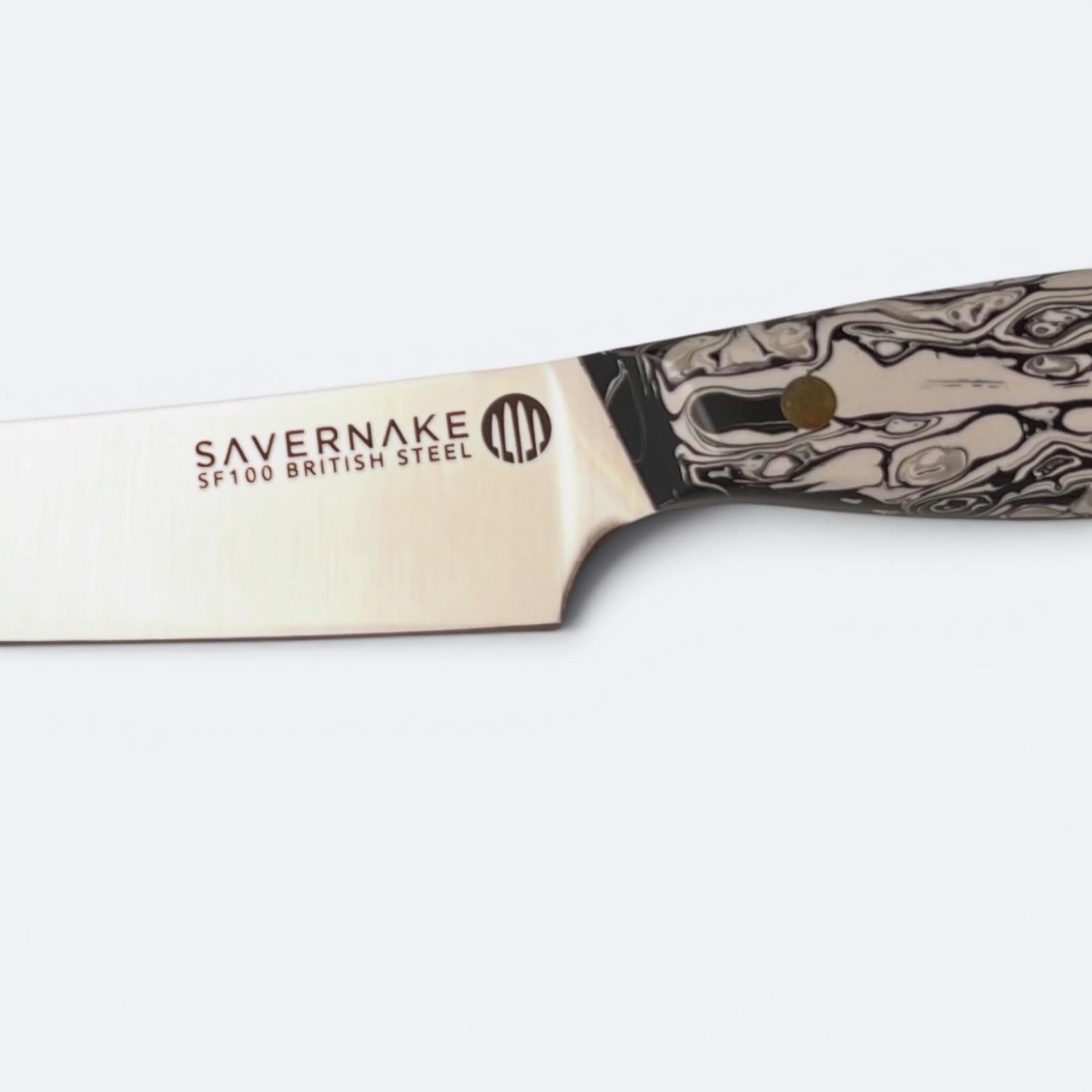 Savernake 26cm Carving Knife - Marble Handle - Arctic and Anthracite