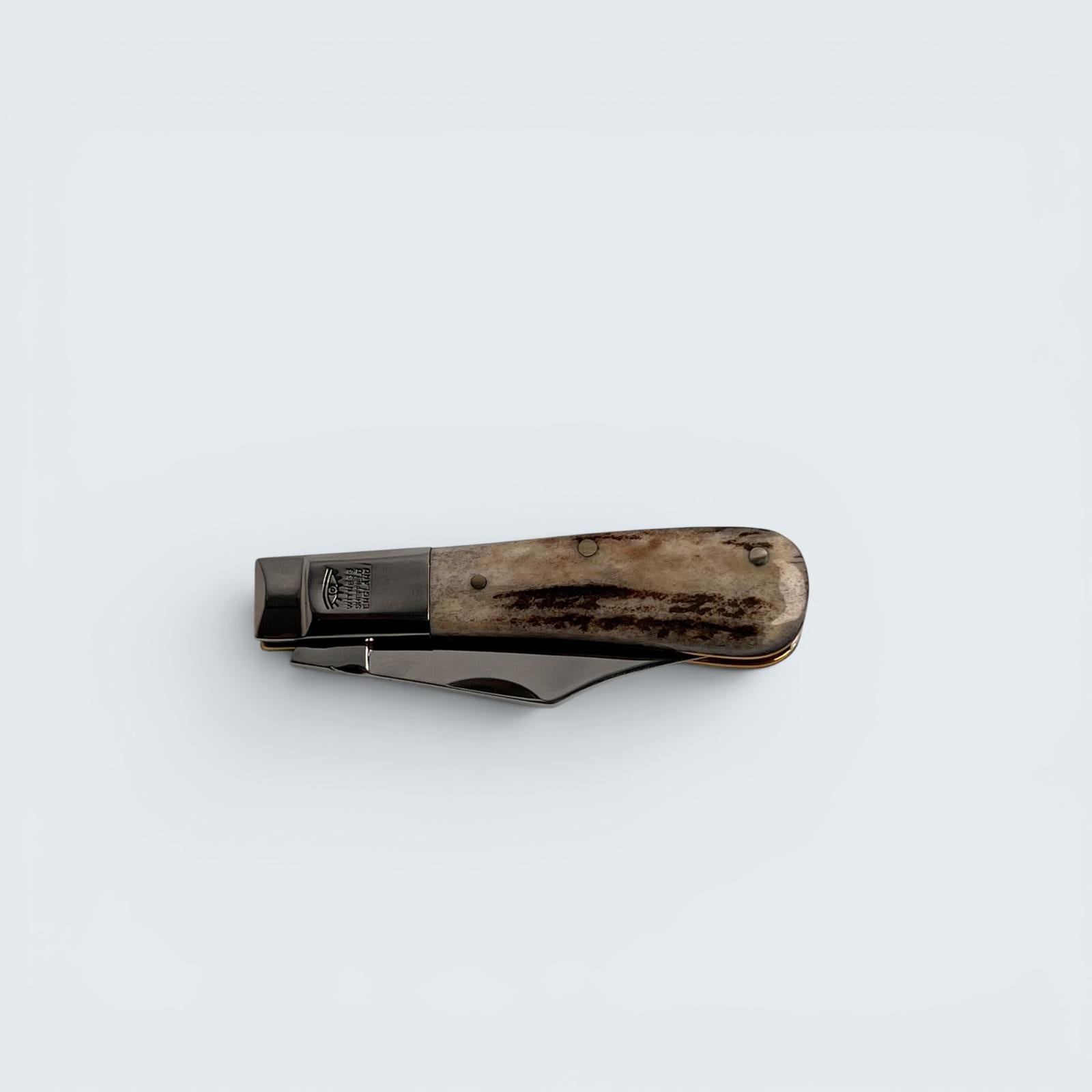 Taylors Eye Witness Premier Collection - Single Blade Barlow Stag Scales Worked Back